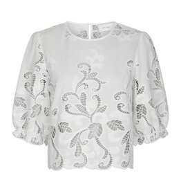 Blouse Embroidery  'Fia' - White - Neo Noir