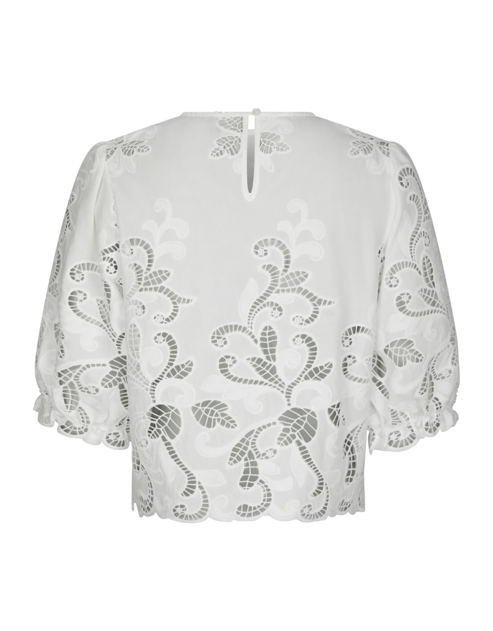 Blouse Embroidery  'Fia' - White - Neo Noir