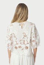 Blouse Embroidery  'Fia' - White - Neo Noir