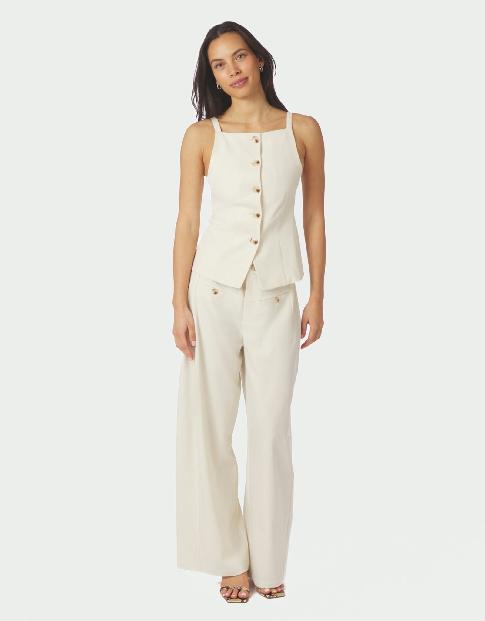 Top/Waistcoat  'Kylie' - Off White - Neo Noir