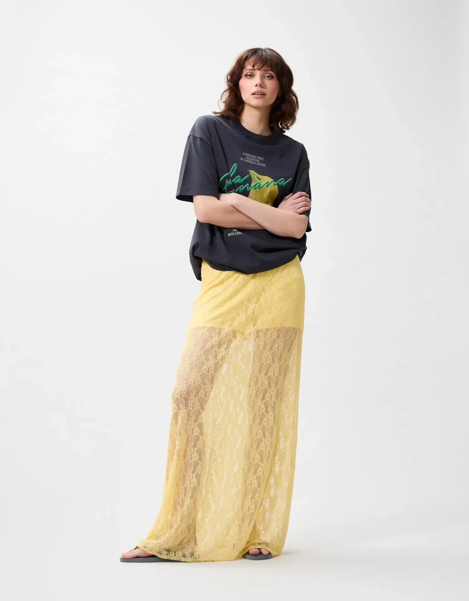 Catwalk Junkie Rok 'Lace' - Mellow Yellow  - Catwalk Junkie