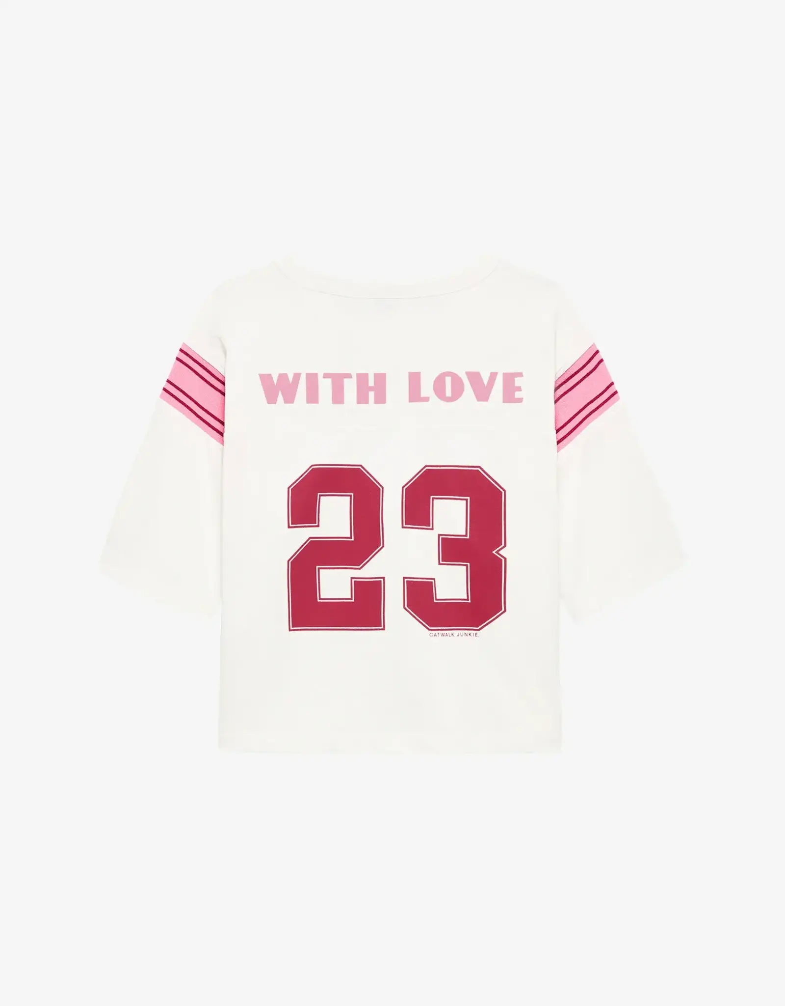 Catwalk Junkie T-Shirt 'Football Graphic' - Off White - Catwalk Junkie