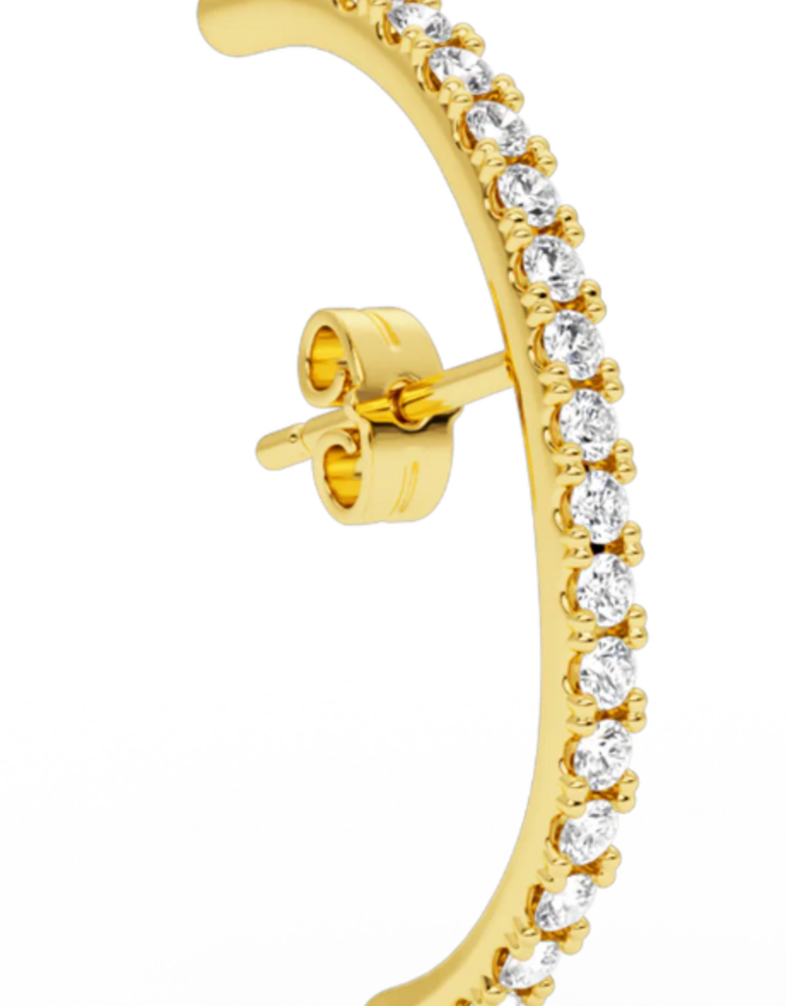 Billion Avenue Earstud Diamond 'Long Hug' - Gold - Billion Avenue