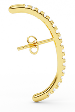 Billion Avenue Earstud Diamond 'Long Hug' - Gold - Billion Avenue