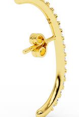 Billion Avenue Earstud Diamond 'Long Hug' - Gold - Billion Avenue