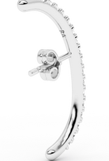 Billion Avenue Earstud Diamond 'Long Hug' - Silver - Billion Avenue