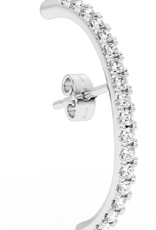 Billion Avenue Earstud Diamond 'Long Hug' - Silver - Billion Avenue