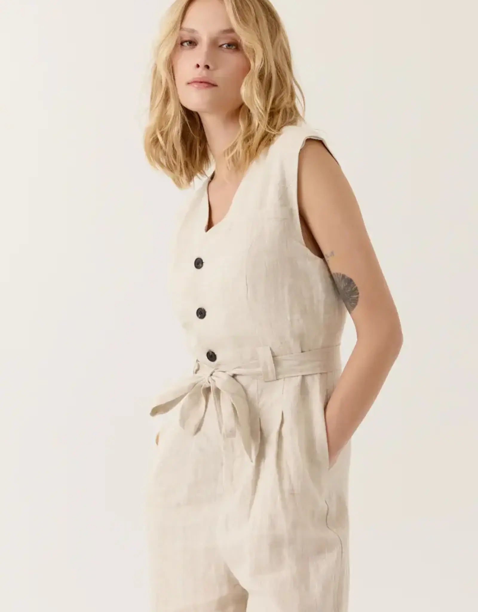 Jumpsuit  'Alveria' - Light-Beige - Artlove