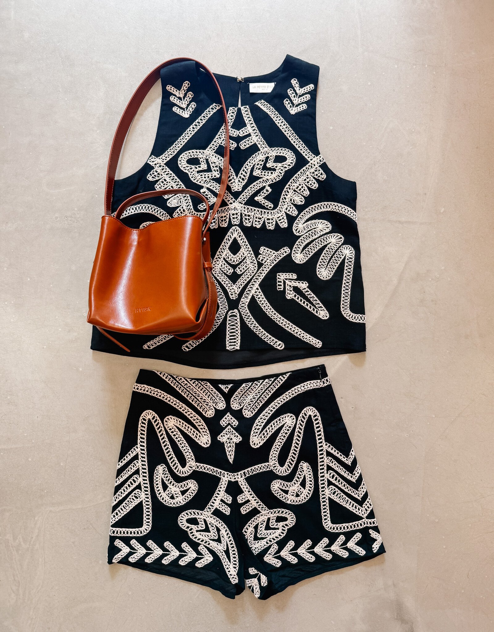 La Petite Etoile Top 'Thiney' - Noir/Ecru - La Petite Etoile