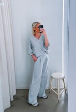 Refined Department Broek Relaxed 'Puck' - Grey Melange - Refined Department