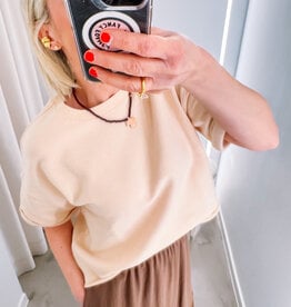 Hod Paris Sweater Korte Mouw 'Solange' - Linen - Hod Paris