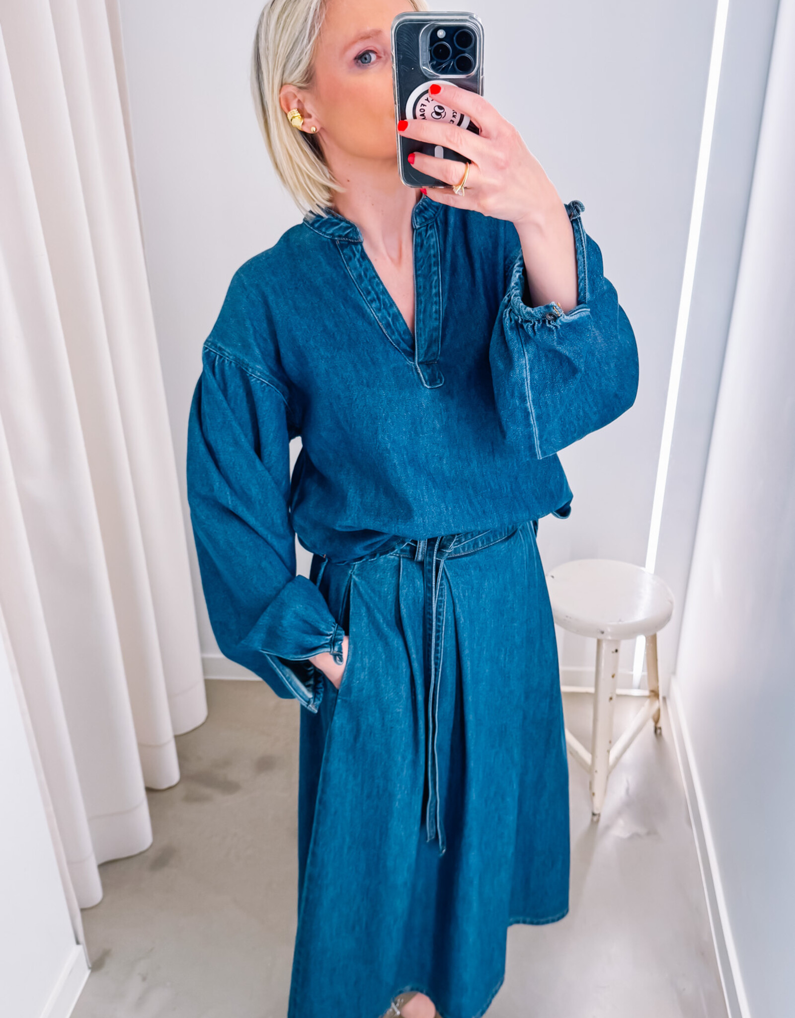 Withblack Blouse 'Penelope' - Indigo Dawn - Withblack