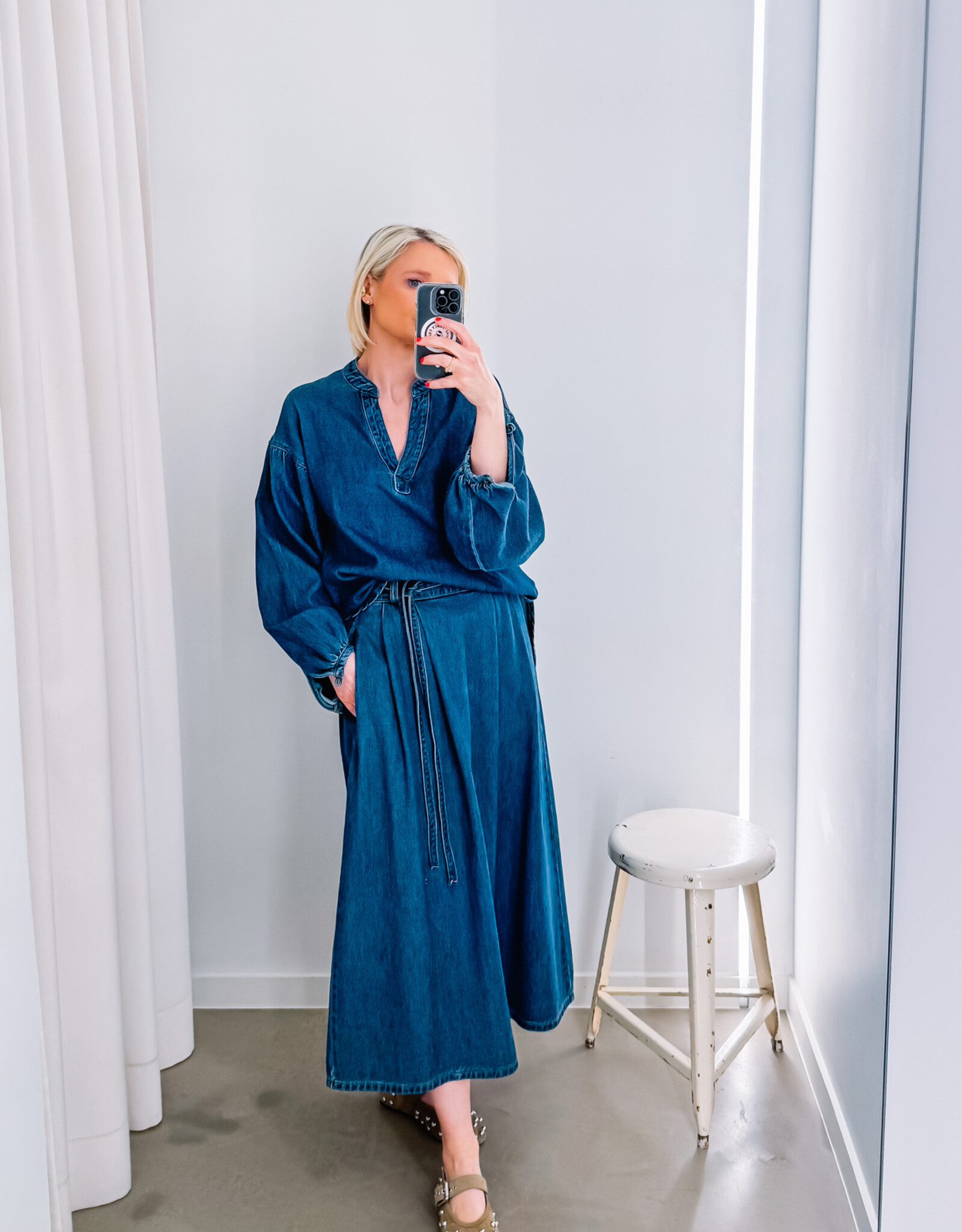 Withblack Blouse 'Penelope' - Indigo Dawn - Withblack