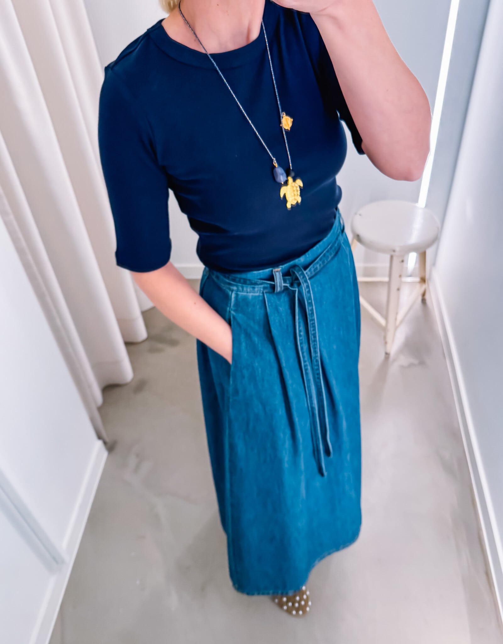 Withblack T-Shirt 'Lullu' - Midnight Blue - Withblack