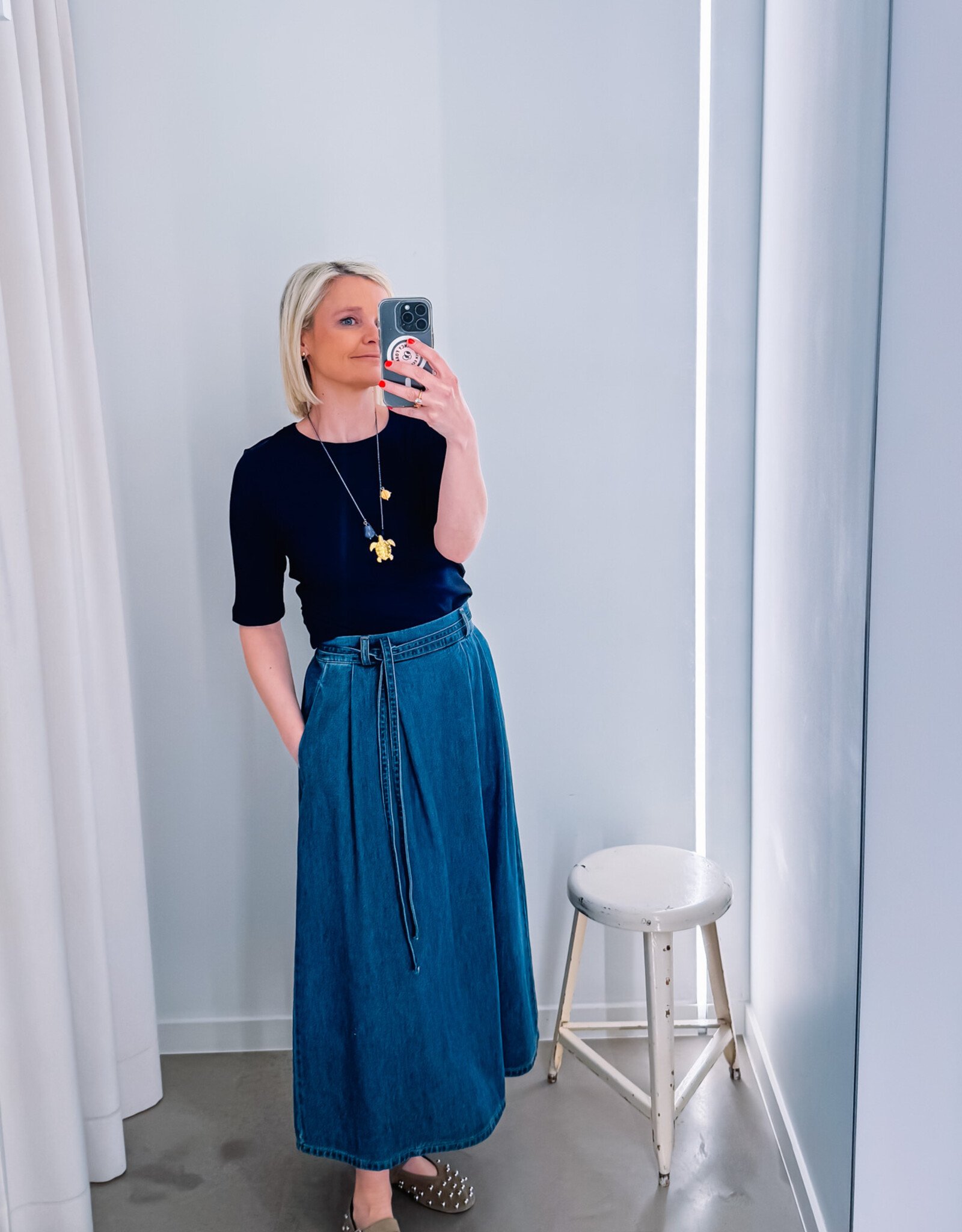 Withblack T-Shirt 'Lullu' - Midnight Blue - Withblack