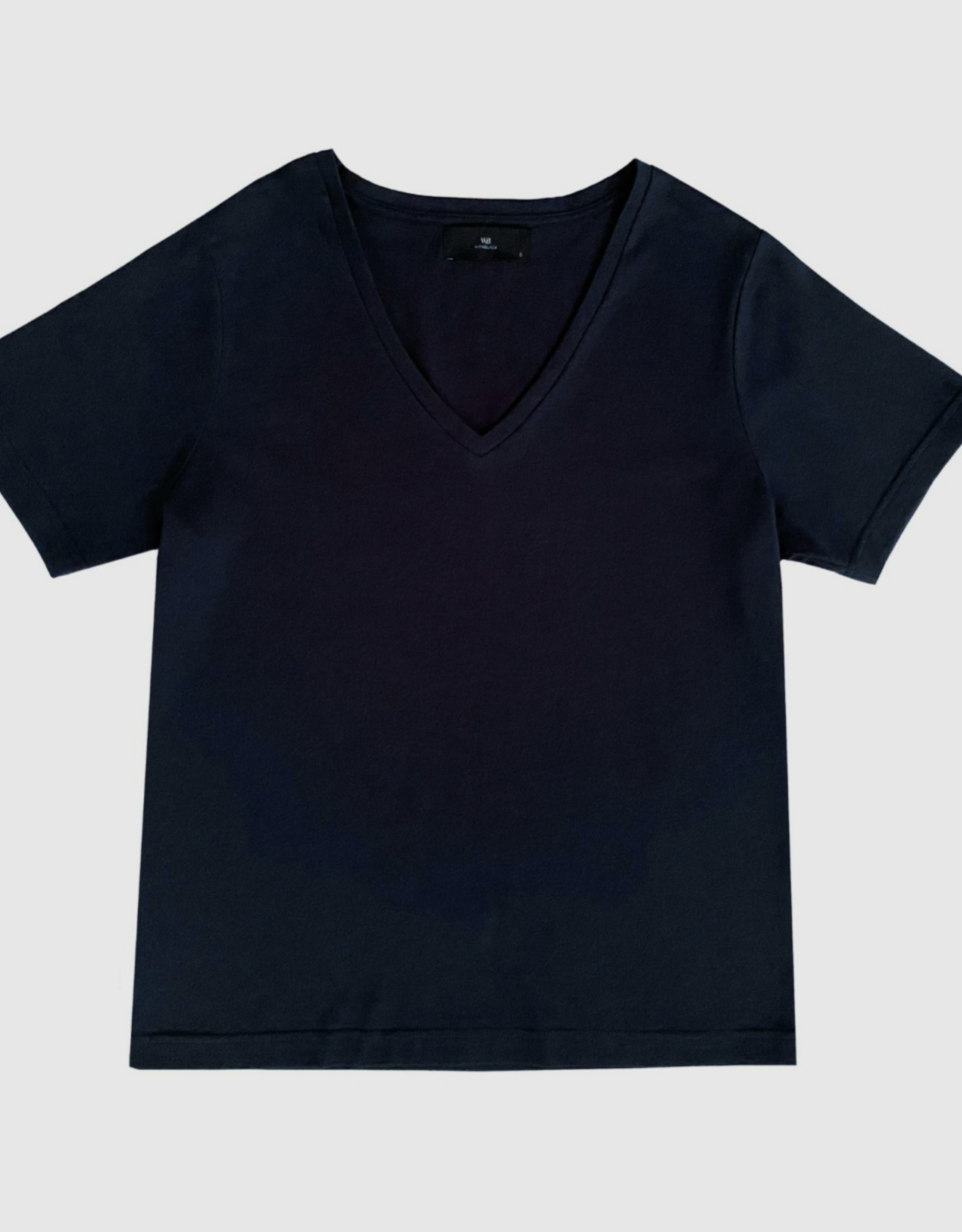 Withblack T-Shirt V-Neck 'Gabriella' - Midnight Blue - Withblack