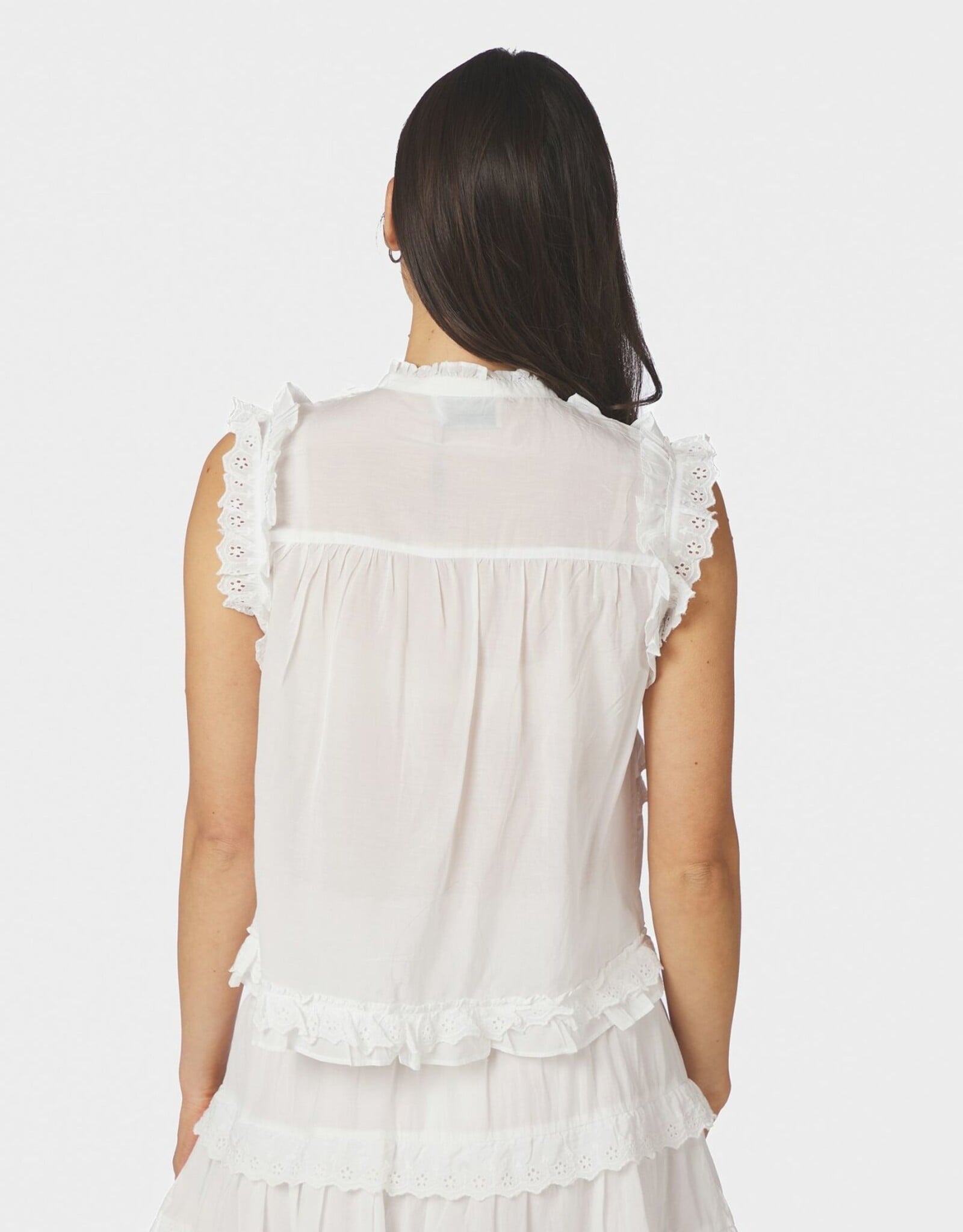 Top Ruffle 'Celia' - White - Neo Noir