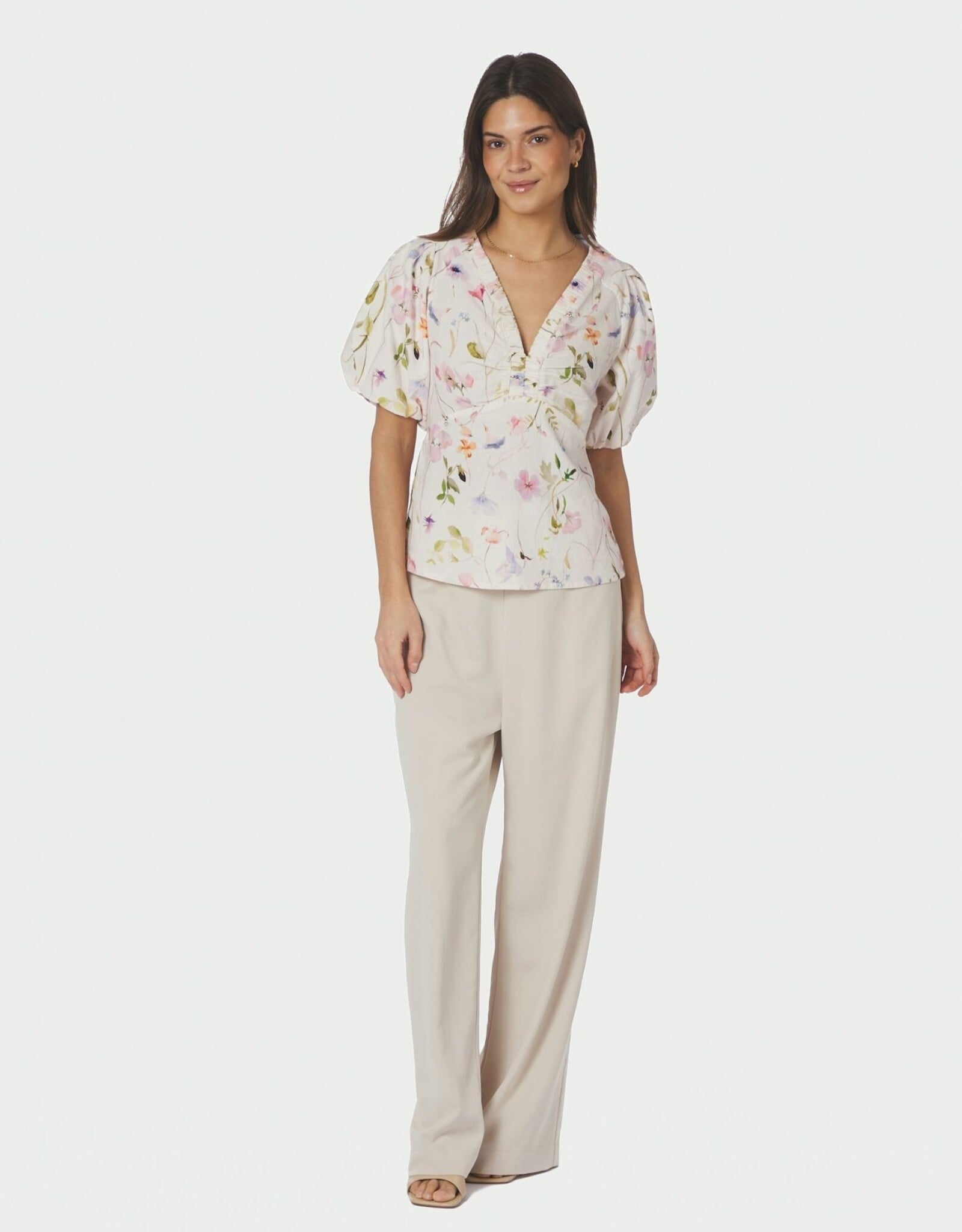 Blouse Flower 'Irina' - Off White - Neo Noir