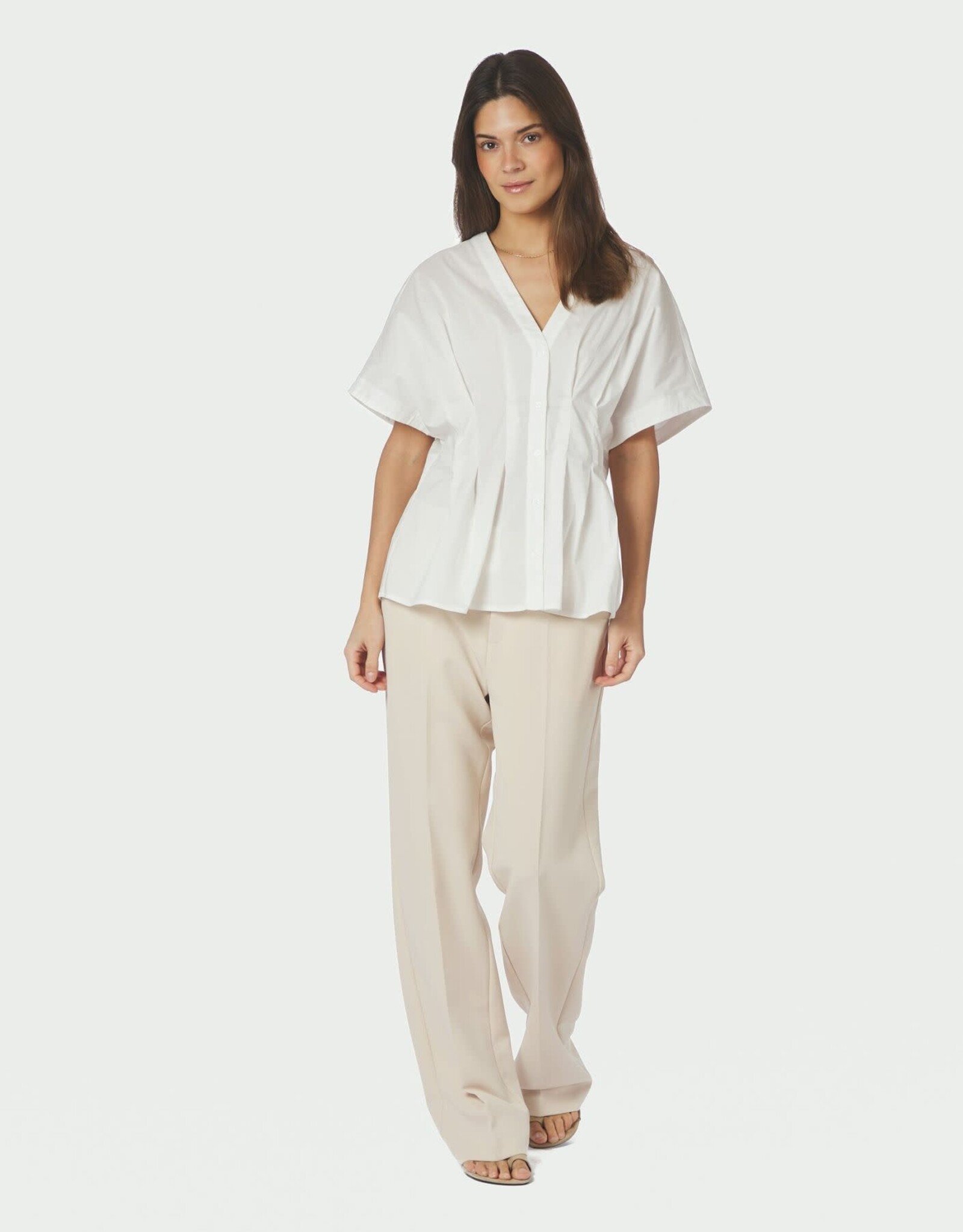 Blouse Poplin 'Adamma' - White - Neo Noir