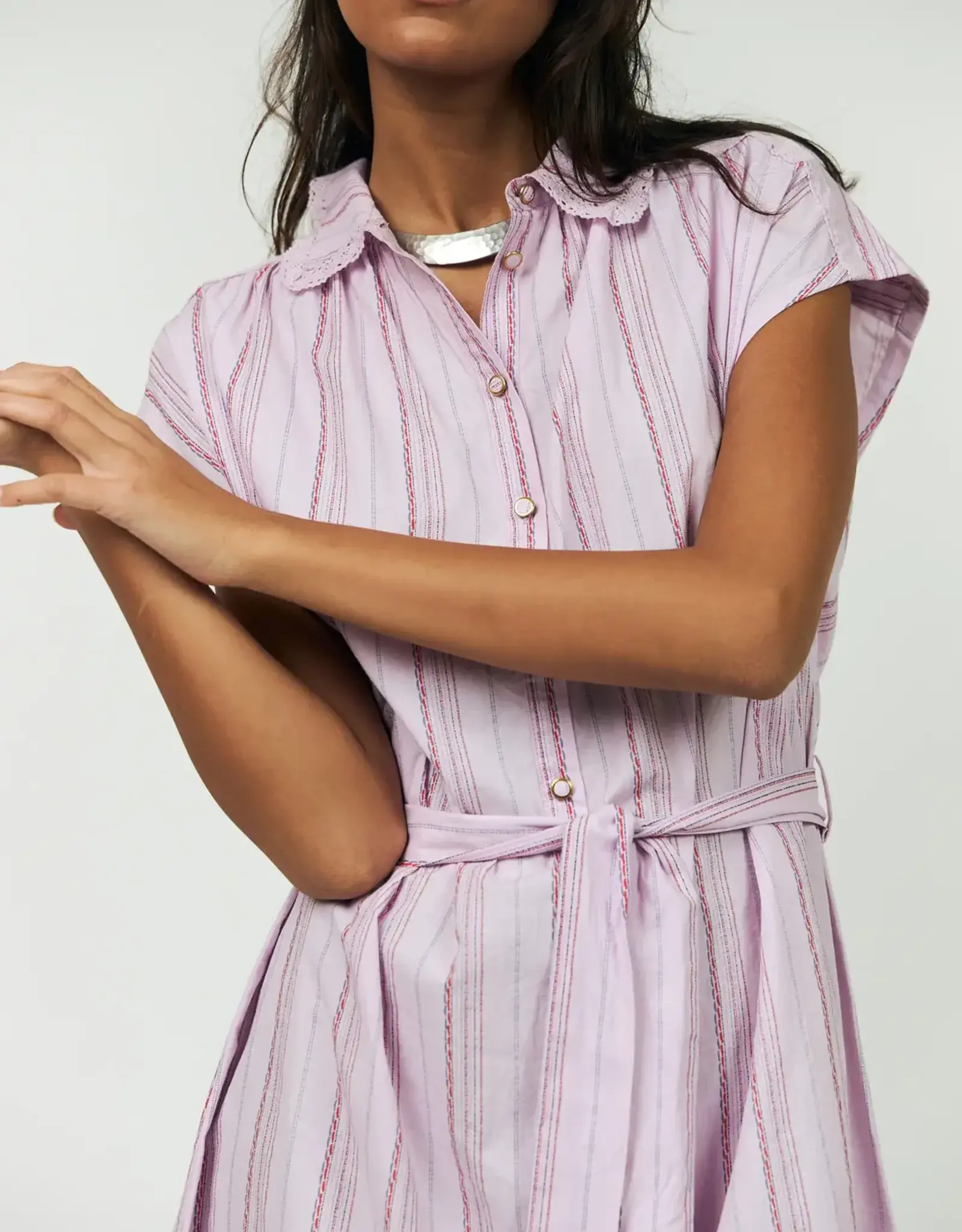 Lollys Laundry Jurk 'Bey' - Lilac - Lollys Laundry