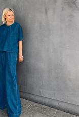 Another Label Blouse 'Coralie' - Mid Blue Denim  - Another-Label
