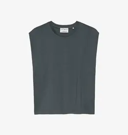 Catwalk Junkie Top 'Folded Shoulder' - Carbon - Catwalk Junkie