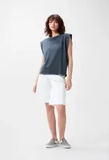 Catwalk Junkie Top 'Folded Shoulder' - Carbon - Catwalk Junkie