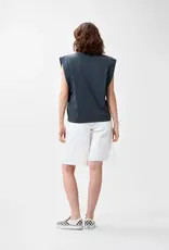 Catwalk Junkie Top 'Folded Shoulder' - Carbon - Catwalk Junkie