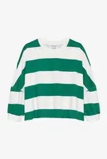Catwalk Junkie T-Shirt Striped 'Oversized Bold' - Wild Green - Catwalk Junkie