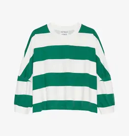 Catwalk Junkie T-Shirt Striped 'Oversized Bold' - Wild Green - Catwalk Junkie