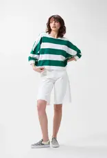 Catwalk Junkie T-Shirt Striped 'Oversized Bold' - Wild Green - Catwalk Junkie