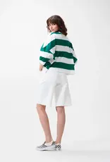 Catwalk Junkie T-Shirt Striped 'Oversized Bold' - Wild Green - Catwalk Junkie