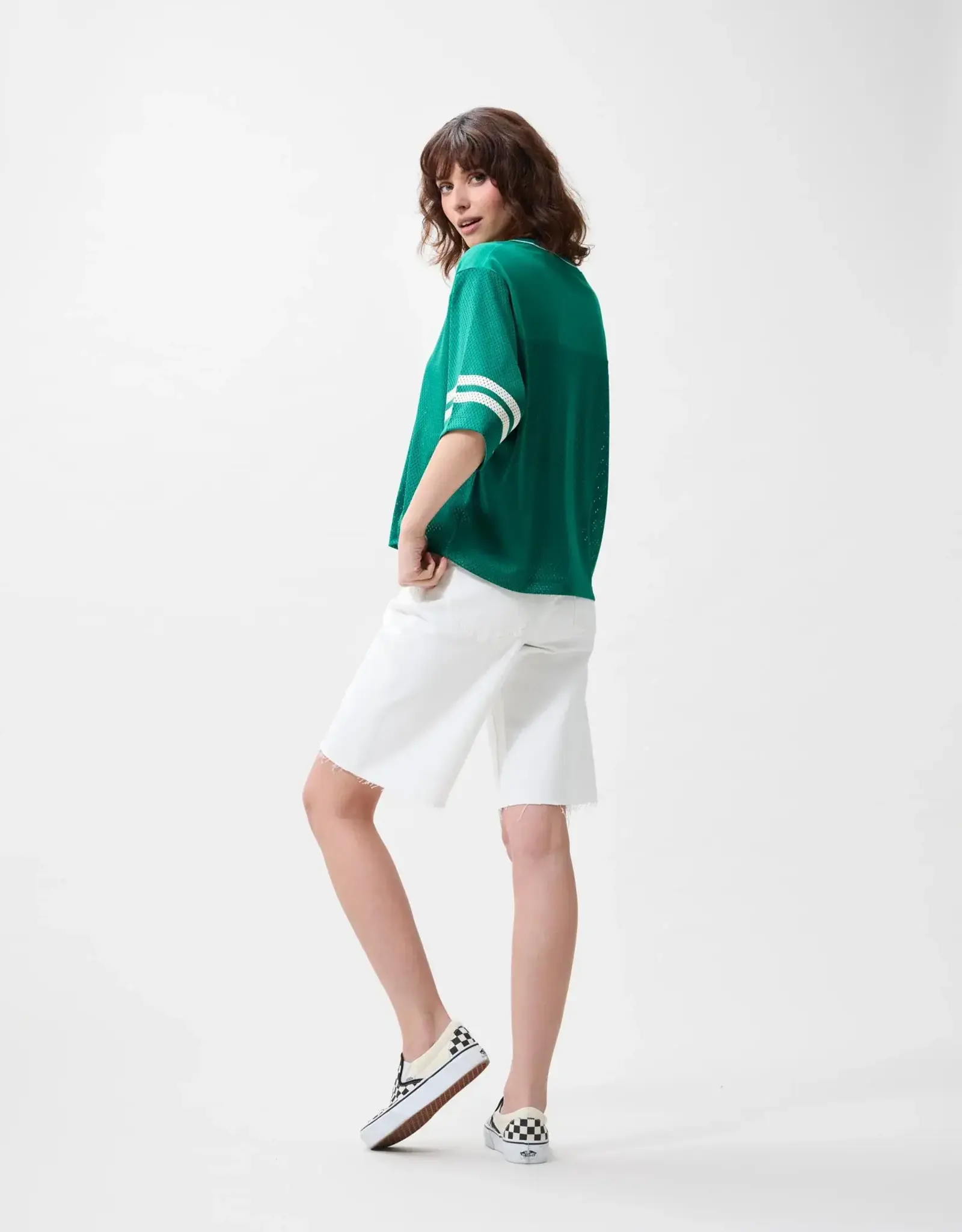 Catwalk Junkie T-Shirt  'Football Jersey' - Wild Green - Catwalk Junkie
