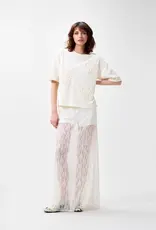 Catwalk Junkie T-Shirt 'Hibiscus' - Egret - Catwalk Junkie