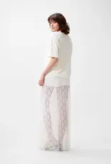 Catwalk Junkie T-Shirt 'Hibiscus' - Egret - Catwalk Junkie