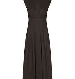 Jurk Poplin 'Irena' - Chocolate Brown - Neo Noir
