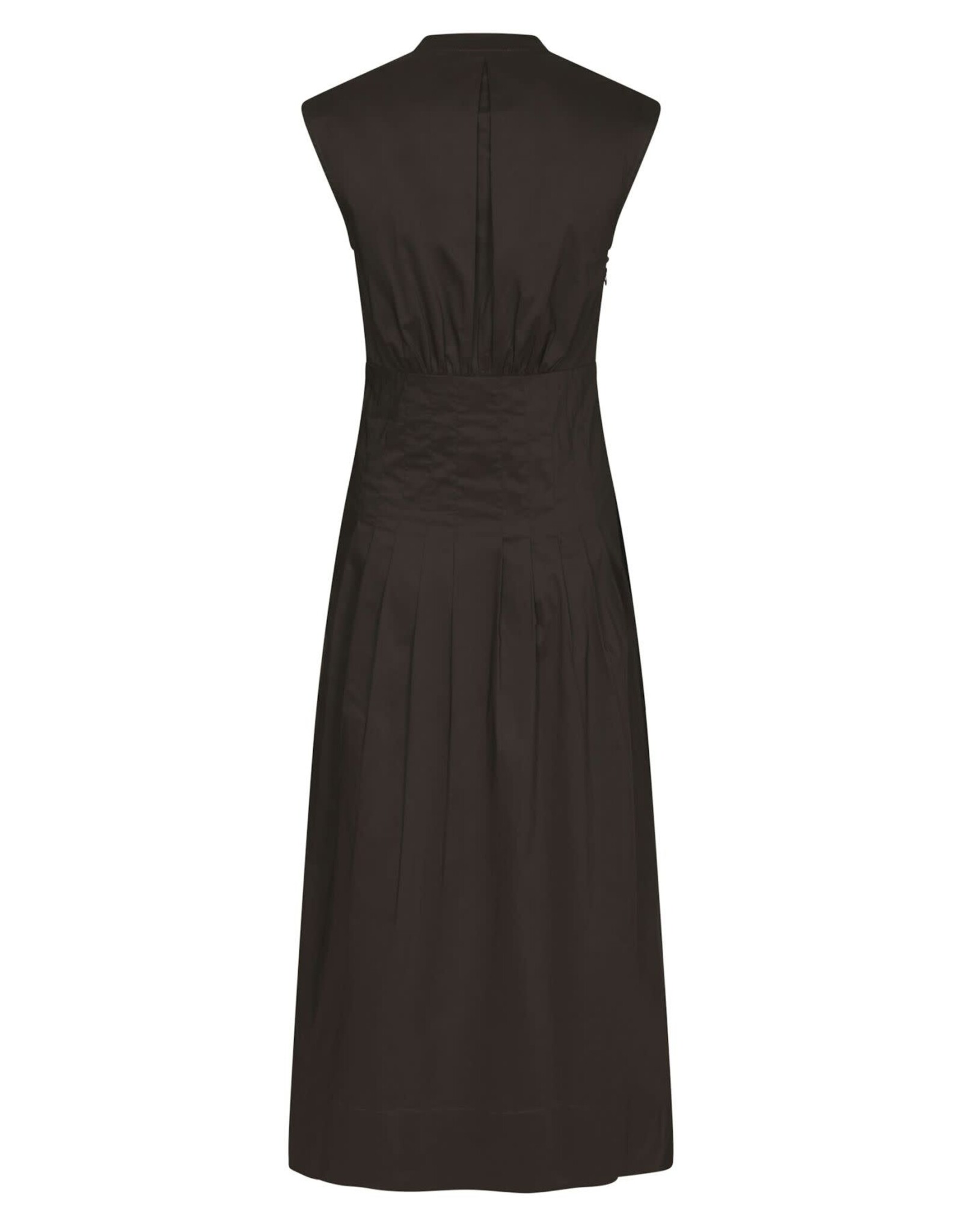 Jurk Poplin 'Irena' - Chocolate Brown - Neo Noir