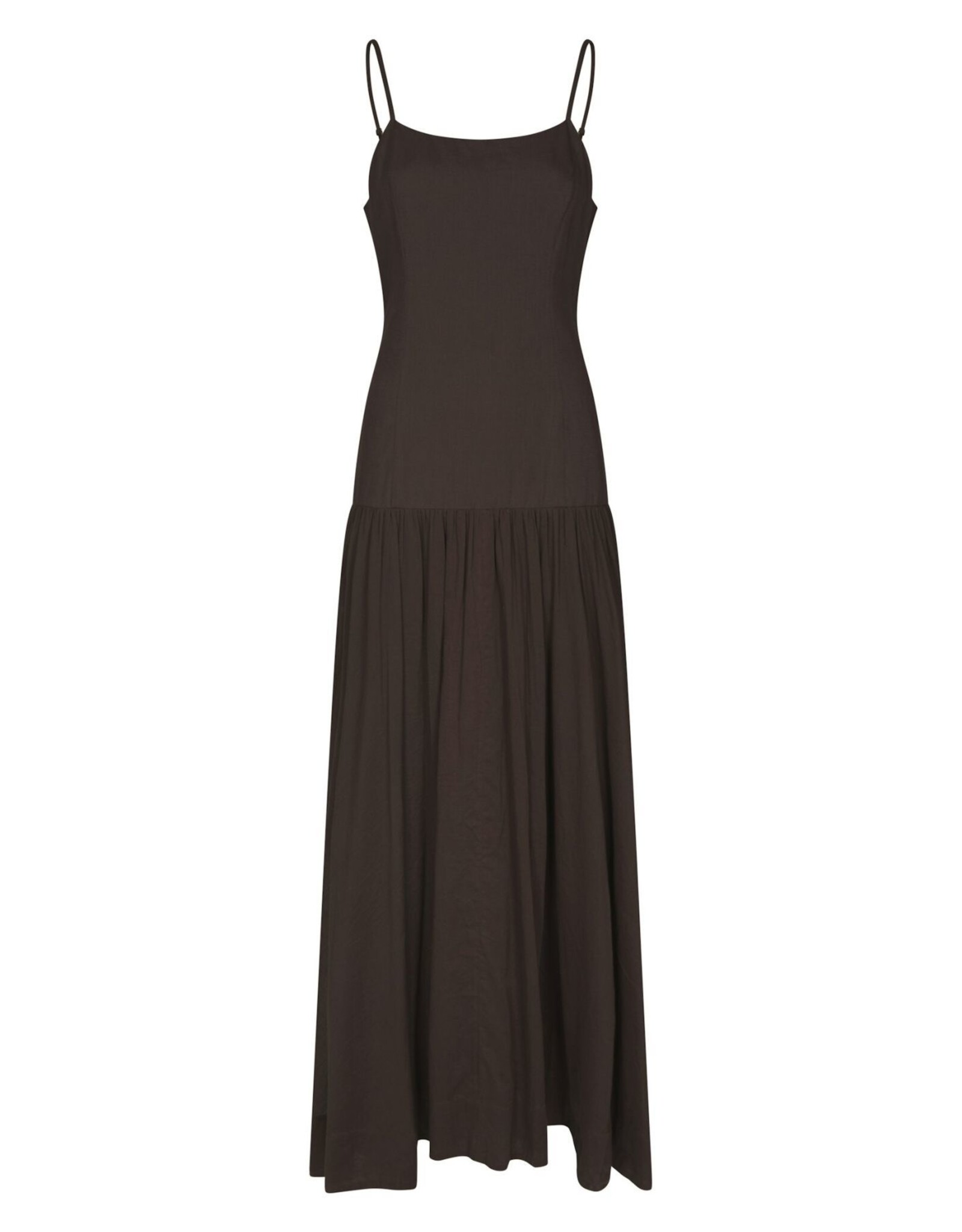 Jurk Voile 'Jackie' - Dark Brown - Neo Noir