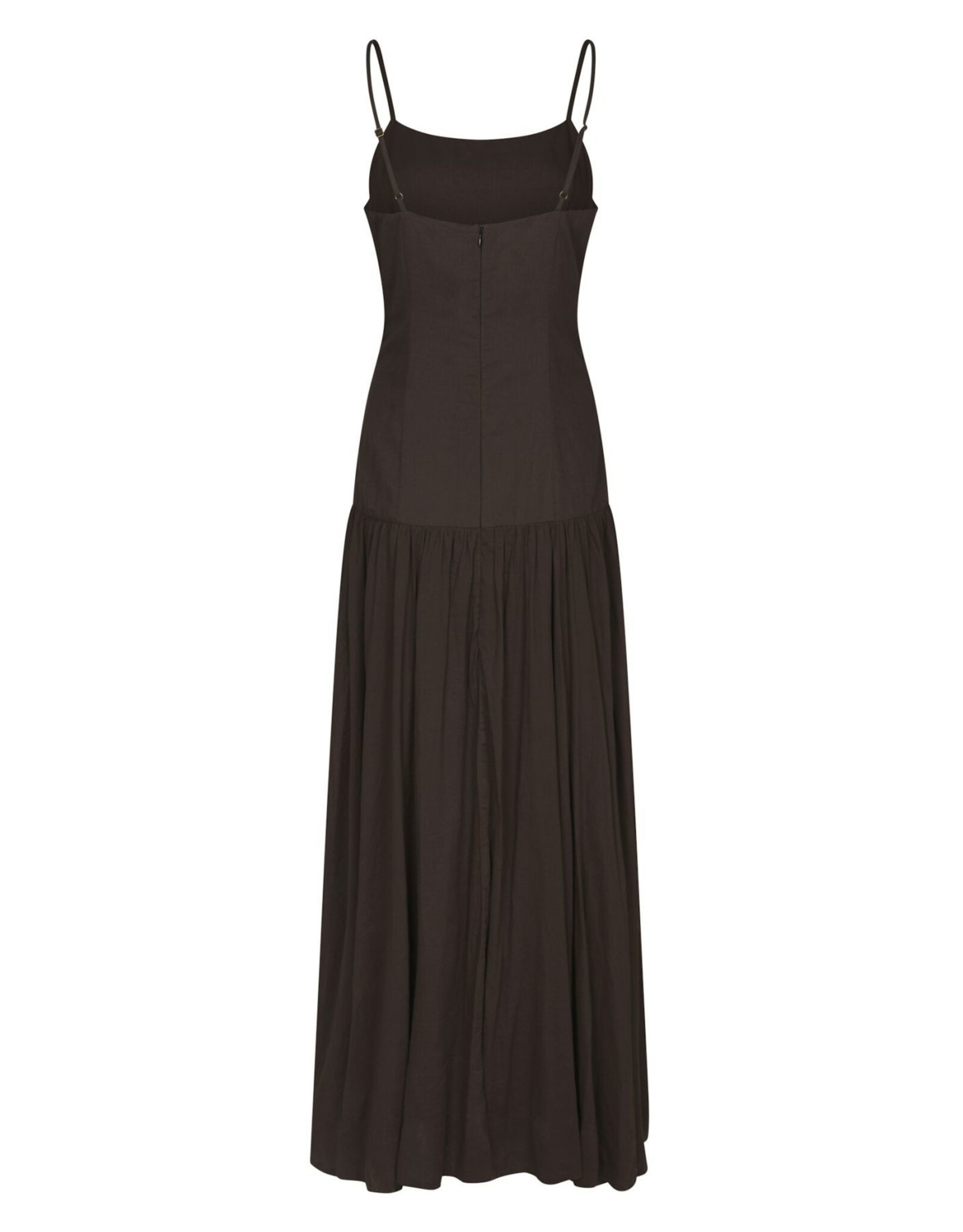 Jurk Voile 'Jackie' - Dark Brown - Neo Noir