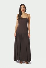 Jurk Voile 'Jackie' - Dark Brown - Neo Noir