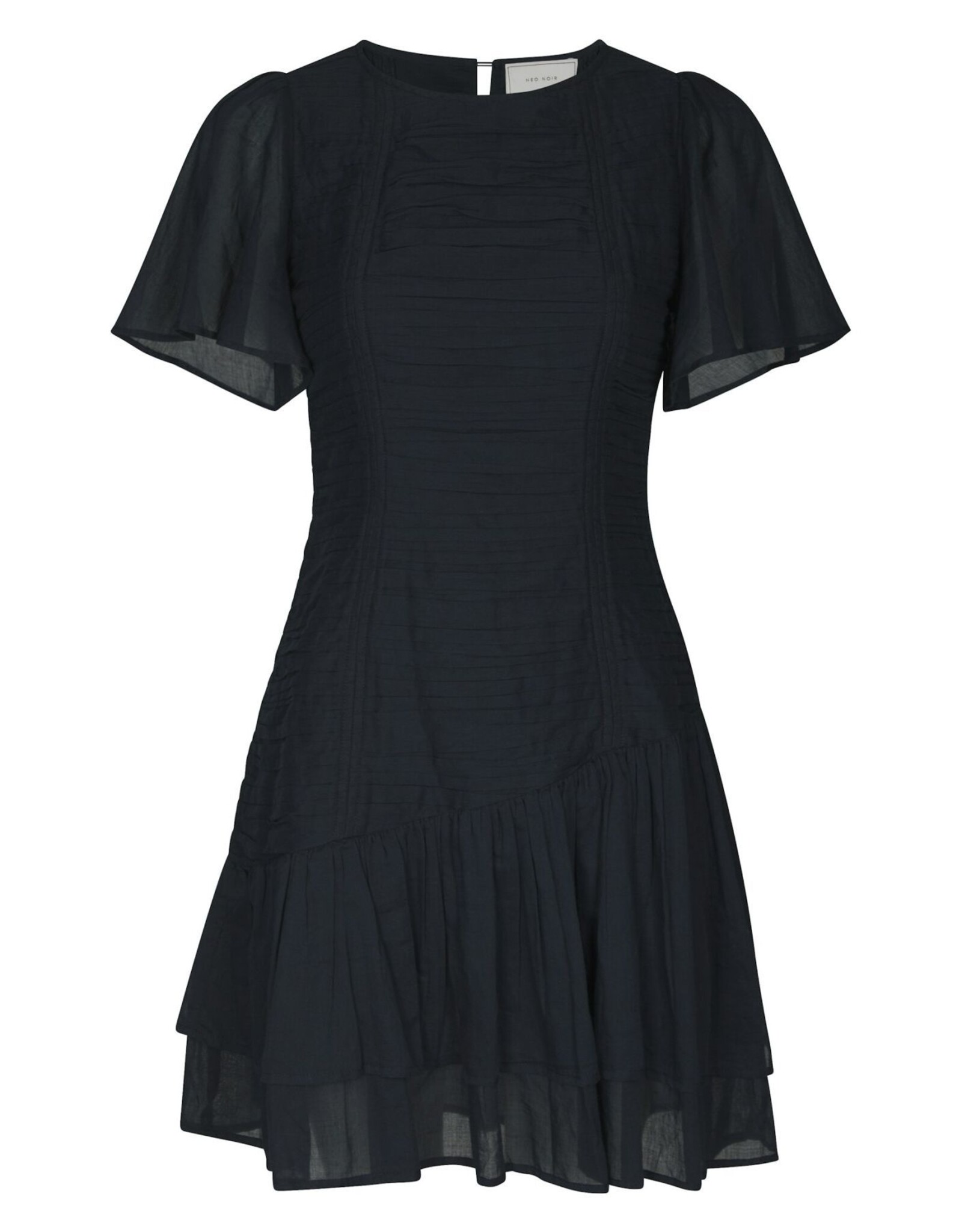 Jurk Voile 'Circle S' - Navy - Neo Noir