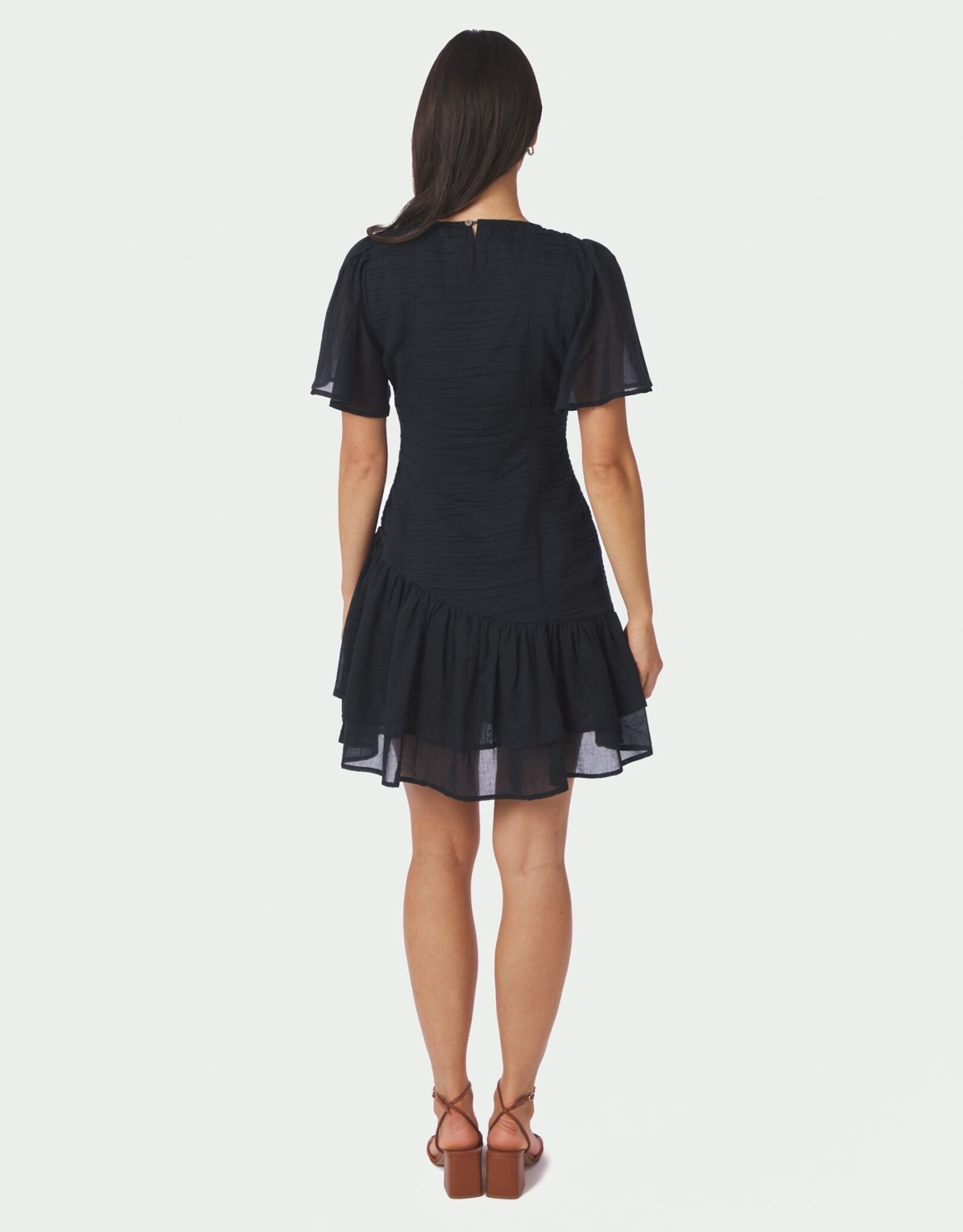 Jurk Voile 'Circle S' - Navy - Neo Noir