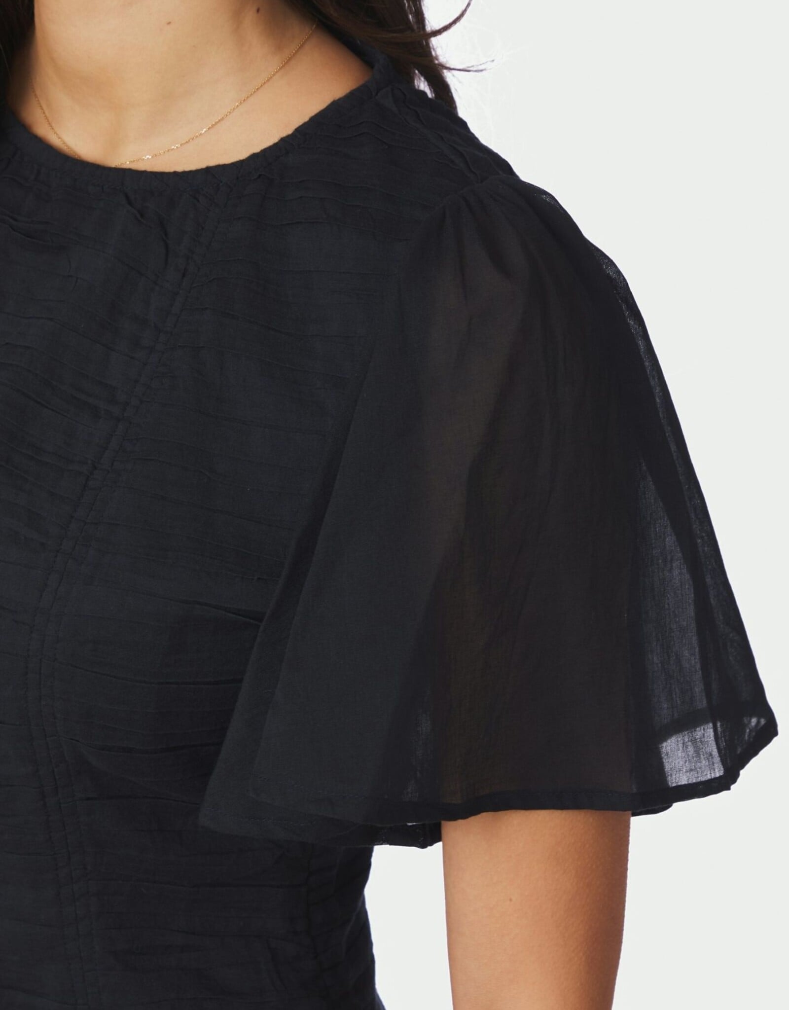 Jurk Voile 'Circle S' - Navy - Neo Noir