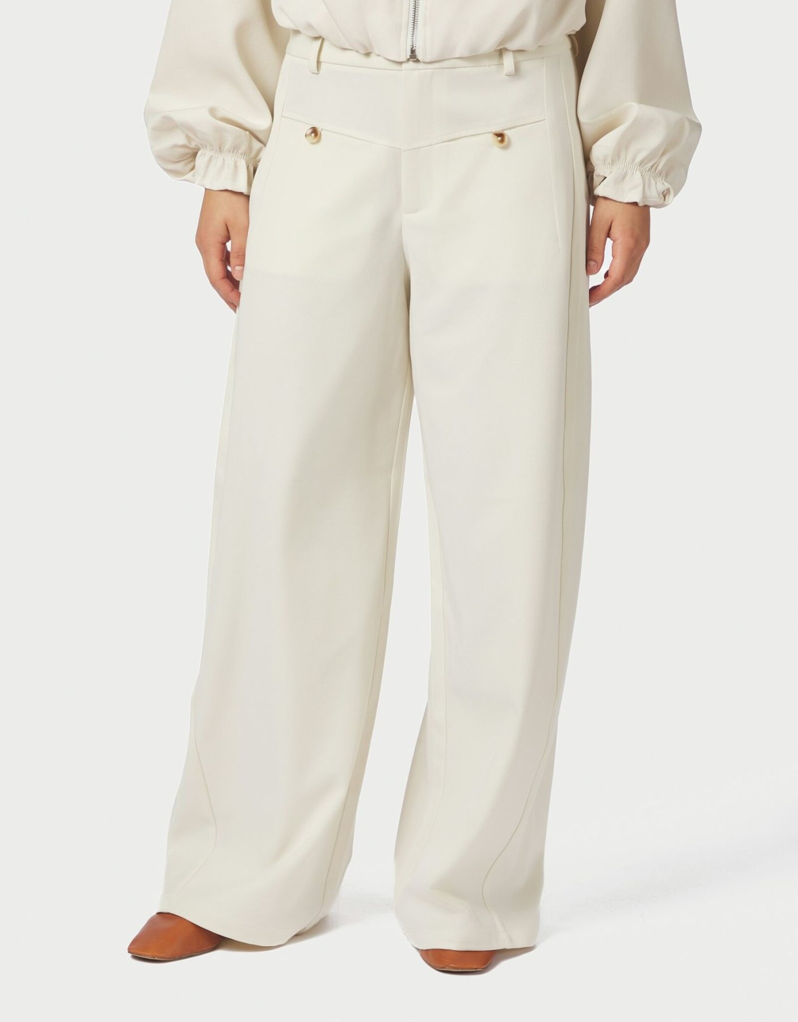 Broek 'Massie' - Off White - Neo Noir