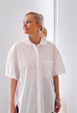 American Vintage Hemd Korte Mouw 'Havanarow' - White - Hav06B -  American Vintage