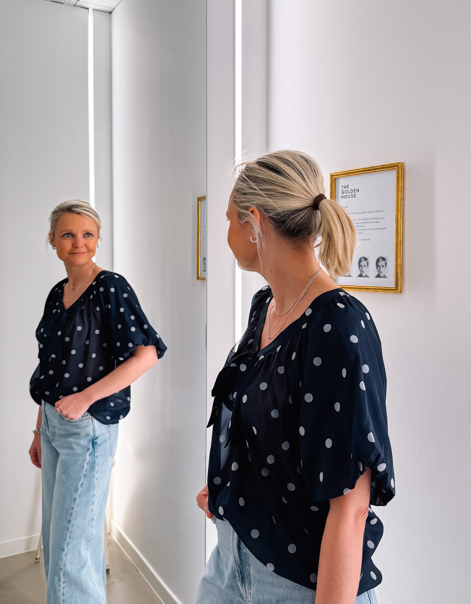 Lollys Laundry Blouse 'Pine' - Dark Blue - Lollys Laundry