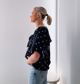 Lollys Laundry Blouse 'Pine' - Dark Blue - Lollys Laundry