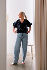 Lollys Laundry Blouse 'Pine' - Dark Blue - Lollys Laundry