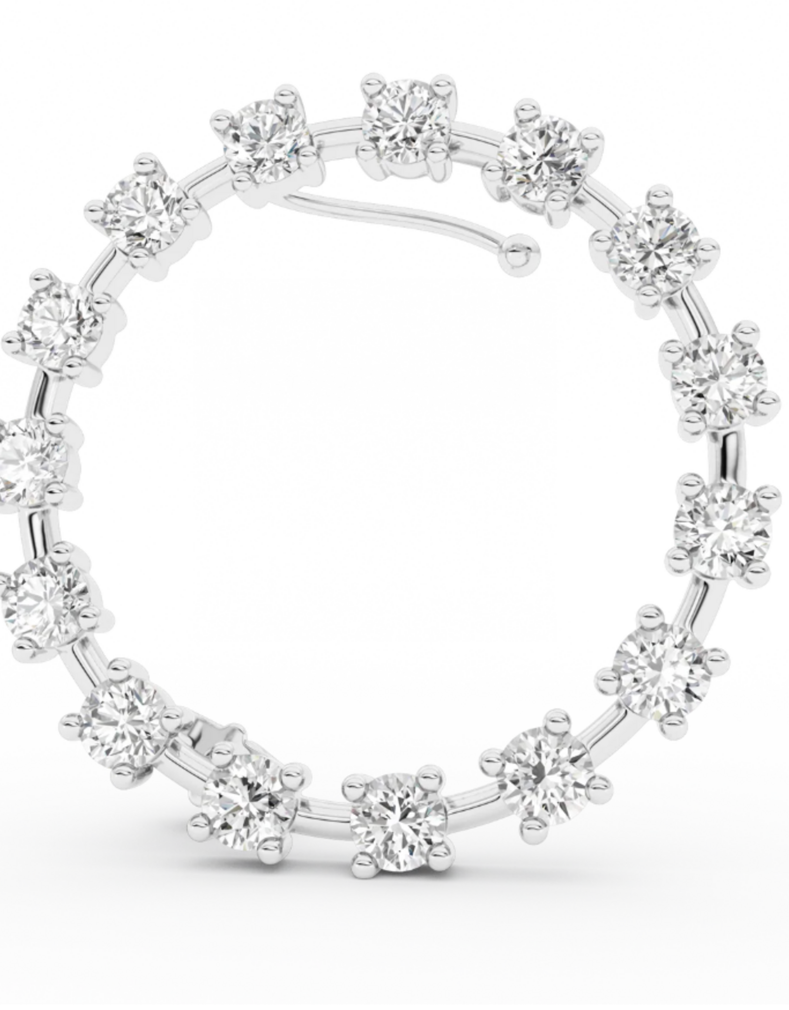 Billion Avenue Ray Diamond Earstud Right - Silver - Billion Avenue