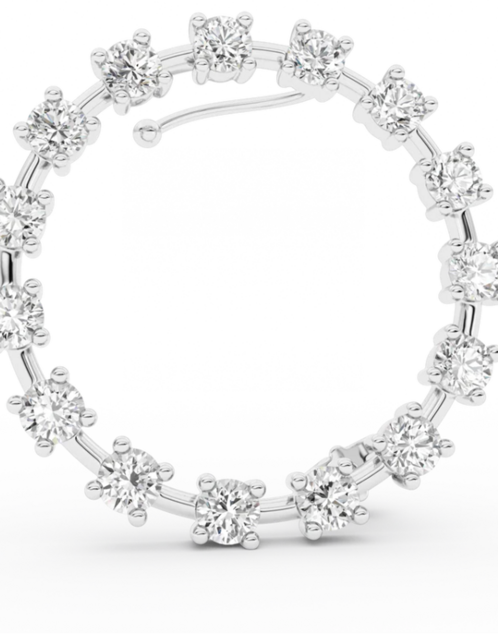 Billion Avenue Ray Diamond Earstud Left - Silver - Billion Avenue